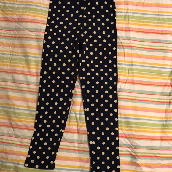 Navy with white polka-dots leggings - Picture 1 of 1